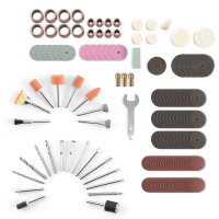 STAHLWERK Akku Mehrzweckschleifer AMF-80 ST + 198 teiliges Zubehörset | Akku Multifunktionswerkzeug für Holz, Metall & Kunststoff