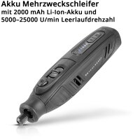 STAHLWERK Akku Mehrzweckschleifer AMF-80 ST + 198 teiliges Zubehörset | Akku Multifunktionswerkzeug für Holz, Metall & Kunststoff