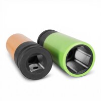 STAHLWERK Kit de démontage et de nettoyage de moyeux de roue | 16 pièces | 4 douilles dalésage | 5 douilles de cisaillement | entraînement 1/2" | 17-22 mm | 2 brosses boisseau 65/75 mm avec adaptateur M14 x 2 | rallonge | perforation 12 mm