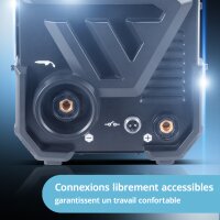STAHLWERK Poste de soudage FLUX 160 ST Digital avec 160 A | Equipement complet | Casque de soudage | Chariot dappareillage | Fil de soudage | D&eacute;vidoir synergique | Lift-TIG | Fonction ARC/MMA | Soudage sans gaz de protection