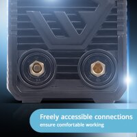 STAHLWERK ARC 200 MD elektrodesvejsemaskine med 200 ampere | fuldt udstyret | svejsehjelm | elektroder | udstyrsvogn | DC MMA/E-Hand | Lift-TIG | Hot-Start | Smart k&oslash;ling | Single-Board | Meget kompakt