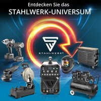 STAHLWERK Elektroden-Schweißgerät ARC 200 Synergic Pro mit 200 Ampere | Vollausstattung | Schweißhelm | Elektroden | Gerätewagen | Vollsynergisch | MMA/E-Hand | Lift-TIG Inverter | IGBT Technologie