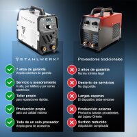STAHLWERK ARC 200 Puls Pro soldadora de electrodo con 200 amperios | casco de soldador totalmente equipado | electrodos | carro de equipamiento | MMA / E-Hand | inversor Lift-TIG | tecnología IGBT y función de pulsos
