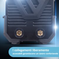 STAHLWERK ARC 270 ST saldatrice ad elettrodo con 270 ampere | completamente equipaggiata | casco per saldatura | elettrodi | carrello per attrezzature | DC MMA/E-Hand | funzione Lift-TIG | 400V | tecnologia IGBT | potente e compatta