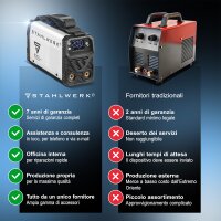 STAHLWERK ARC 200 MD Saldatrice digitale con 200 ampere | completamente equipaggiata | casco per saldatura | elettrodi | carrello per attrezzatura | DC MMA/E-Hand | Lift-TIG | display digitale | ARC-Force | VRD | raffreddamento intelligente