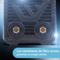 STAHLWERK Soldadora ARC 160 MD con 160 amperios | totalmente equipada | casco de soldadura | electrodos | carro portaequipos | DC MMA/E-Hand | Lift-TIG | infinitamente variable | Hot-Start | Anti-Stick | Smart Cooling