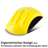 STAHLWERK Druckluft-Exzenterschleifer DES-125 ST | Druckluftschleifer 125 mm Schleifteller | Polieren und Schleifen von Metall, Holz, Kunststoff | Schleifgerät-Set mit zwei Handschleifblöcken P80-P320