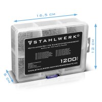 STAHLWERK cordless plastic welder with 1,600 welding nails | plastic repair set | hot stapler | dent lifter | smart repair dent removal tool set for bumpers and plastic components | USB port