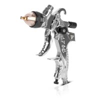 STAHLWERK HVLP-färgspruta SG-250 ST | sprutpistol med blandningskopp set 25 delar | målningsset med 650 ml tryckluftsspruta, flödeskopp och rengöringstillbehör | 3 munstycken 1,4 / 1,7 / 2,0 mm