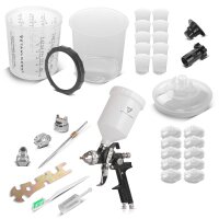 Pistola a spruzzo per verniciatura HVLP aria compressa...