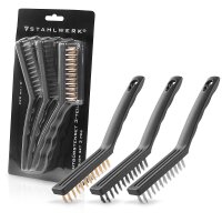 Sada příslušenství STAHLWERK TIG | 26dílná sada opotřebitelných dílů TIG | Magnetický držák hořáku | 3 kartáče na drát | 1 pár kožených rukavic | Vše, co potřebujete pro svařování TIG