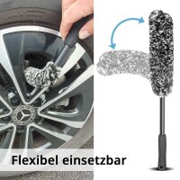 STAHLWERK Werkstatt- und Auto-Detailing-Set 21-teilig | Werkstatthocker mit 118 kg Tragkraft | Druckluft-Reinigungspistole mit Tornado-Effekt | Felgenbürsten- und Autoreinigungs-Set |Mikrofasertücher