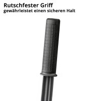 STAHLWERK Wagenheber WHF-73 ST mit 3 t Tragkraft, Long-Life-Stahlrollen, Doppelhubkolben und 73-500 mm Hubbereich | Extra flacher Rangierwagenheber | Hydraulik-Wagenheber | Schwarzer Autoheber