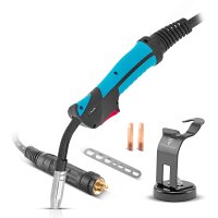 STAHLWERK AK15/MB15 Schweißbrenner-Set mit Halter | 3 Meter Schlauchpaket | Profi-Zubehör für MIG/MAG Schutzgas Schweißgeräte mit Eurozentralanschluss | Gasgekühlte MIG/MAG-Schweißpistole 180 Ampere