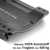 STAHLWERK Kfz-Montage-Set | XXL Rollbrett und Montageliege mit 500 kg Traglast | Mobiler Werkstatt-Caddy belastbar bis 45 kg | Tool-Organizer mit Lenkrollen und 5 Fächern für Kleinteile und Werkzeug