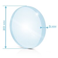 STAHLWERK collimation lens for SUP 20T laser welding head | D20 x 5 / F60 | Replacement lens for hand-held laser welding optics | Precision optics for hand-held laser welding devices