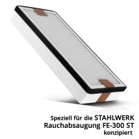 STAHLWERK 5-teiliges Filter-Set für Rauchabsaugung FE-300 ST | 3 Vorfilter-Filtermatten | 1 HEPA H13 Filter (EN 1822) | 1 Aktivkohle-Hauptfilter | Effektive Luftreinigung von bis zu 99,97 %