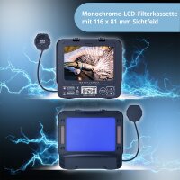 STAHLWERK automatic welding helmet BOOSTER 3-in-1 | welding helmet with welding hood | true color true color reproduction | job memory | automatic dimming DIN 4 - DIN 13 | optical class 1/1/1/2