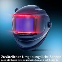 STAHLWERK Automatik-Schwei&szlig;helm MASTER 3-in-1 im Set mit Schwei&szlig;haube | Fernbedienung | True-Colour-Echtfarbwiedergabe | Jobspeicher | Automatische Abdunkelung DIN 4 - DIN 14 | Optische Klasse 1/1/1/1
