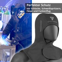 STAHLWERK SPLIT 3-in-1 automatic welding helmet with welding hood | 180&deg; field of vision | LCD color display | true color true color reproduction | job memory | darkening DIN 4 - DIN 14 | optical class 1/1/1/1