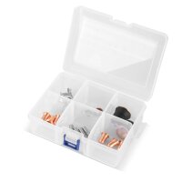 STAHLWERK NS/S65 Plasmazubehör | Verschleißteile für Plasmaschneidbrenner | 17-teiliges Set mit Elektroden, Schneiddüsen 0,8/1,0 mm, Schutzkappen, Stromverteiler, Abstandhalter | Transport-Box