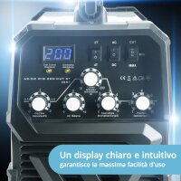 STAHLWERK AC/DC TIG 200 Plasma ST completamente attrezzata IGBT combi 200 Amp TIG MMA e saldatrice 50 A CUT tagliatore al plasma, adatto per ALU