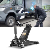 STAHLWERK tire change set | manoeuvring jack WHF-73 ST 3 t | lifting range 73-500 mm | tire pressure gauge (LED) | tread depth gauge | knee cushion | valve caps | gloves | tire protection covers