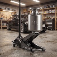 STAHLWERK tire change set | manoeuvring jack WHF-73 ST 3 t | lifting range 73-500 mm | tire pressure gauge (LED) | tread depth gauge | knee cushion | valve caps | gloves | tire protection covers