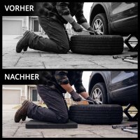 STAHLWERK tire change set | manoeuvring jack WHF-73 ST 3 t | lifting range 73-500 mm | tire pressure gauge (LED) | tread depth gauge | knee cushion | valve caps | gloves | tire protection covers