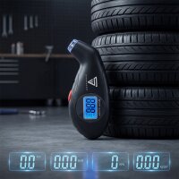 STAHLWERK tire change set | manoeuvring jack WHF-73 ST 3 t | lifting range 73-500 mm | tire pressure gauge (LED) | tread depth gauge | knee cushion | valve caps | gloves | tire protection covers