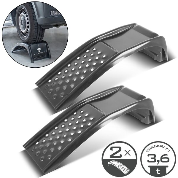 B-Waere:2 Auffahrrampen aus Stahl 3,6 t 240 mm breit