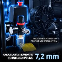 STAHLWERK Kompresor ST-228 Pro &ndash; kompletn&iacute; v&yacute;bava | 8 bar | 3,54 PS | 2,6 kW | 410 l/min | 22 l n&aacute;drž | bezolejov&yacute; | bezkart&aacute;čov&yacute; motor | 5 metrů hadice | hustilka pneumatik | 3n&aacute;sobn&yacute; rozdělovač | Vyfukovac&iacute; pistole