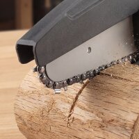 STAHLWERK mini cordless chainsaw MAK-20 ST set with 2000 mAh battery | Brushless hand chainsaw 20 V | 6" / 15.2 cm | 4.8 m/s | Including spare saw chain and spare bar | For garden, wood, branches, firewood, DIY