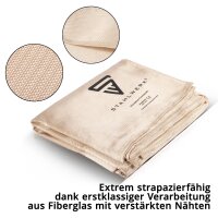 STAHLWERK Löschdecke 200 x 100 cm Fiberglas DIN EN 1869:2019 Brandschutzdecke | Feuerschutzdecke | Feuerlöschdecke | Feuerschutzdecke | Schweißerdecke