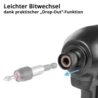 STAHLWERK Juego de herramientas sin cable de 3 piezas | Amoladora angular sin escobillas 7.500 rpm | Llave de impacto giratoria 500 Nm | Llave de impacto compacta 190 Nm | Batería 2Ah/4Ah | Cargador | Montaje, metalurgia, bricolaje