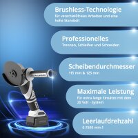 STAHLWERK Akku-Werkzeug-Set | Akku-Winkelschleifer 0-7.500 U/min | Akku-Drehschlagschrauber 20 V 500 Nm | Brushless-Tools | Leistungsstarkes 20-V-Akku-Werkzeug für Metallbearbeitung, Montage und DIY