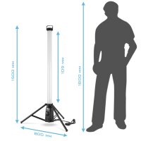 B-Ware:LED Turm Baustrahler 360° 100 Watt LED-Bauleuchte