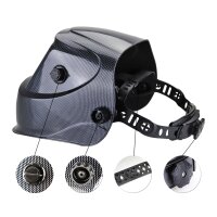 STAHLWERK fully automatic welding helmet ST-450 RC carbon optics fully automatic dimming, adjustable parameters, incl. 5 spare lenses