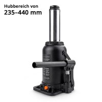 STAHLWERK hydraulický zvedák GW2004 s nosností 20 t | Rozsah zdvihu 235 - 440 mm | Kompaktní beranový zvedák | Hydraulický zvedák | Robustní lahvový zvedák pro stroje, užitková vozidla a automobily