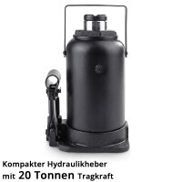 STAHLWERK hydraulický zvedák GW2004 s nosností 20 t | Rozsah zdvihu 235 - 440 mm | Kompaktní beranový zvedák | Hydraulický zvedák | Robustní lahvový zvedák pro stroje, užitková vozidla a automobily