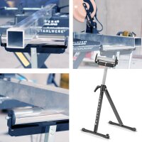 STAHLWERK Rollenbock RB-110 ST Arbeitsbock 2er Set | Klappbock höhenverstellbar von 720 bis 1.100 mm mit 60 kg Tragkraft und Rollenauflage