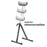 STAHLWERK Rollenbock RB-110 ST Arbeitsbock 2er Set | Klappbock höhenverstellbar von 720 bis 1.100 mm mit 60 kg Tragkraft und Rollenauflage