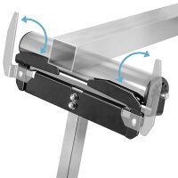 STAHLWERK Rollenbock RB-110 ST Arbeitsbock 2er Set | Klappbock höhenverstellbar von 720 bis 1.100 mm mit 60 kg Tragkraft und Rollenauflage
