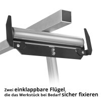 STAHLWERK Rollenbock RB-110 ST Arbeitsbock 2er Set | Klappbock höhenverstellbar von 720 bis 1.100 mm mit 60 kg Tragkraft und Rollenauflage