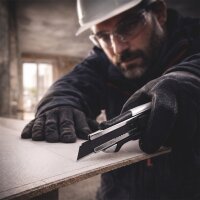 STAHLWERK messen 18 mm voor stanleymessen in een set van 50 precisiegeslepen, zwarte afbreekmessen | reservemessen | stanleymesjes | tapijtmesjes | stanleymesjes