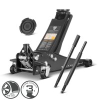 B-Ware:Wagenheber WHF-73 ST 3 t mit Doppelhubkolben schwarz