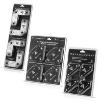 STAHLWERK Set di angolari magnetici per saldatura, 12 pezzi | Magneti per saldatura con forza di tenuta di 4 kg / 9 lbs e 11,3 kg / 25 lbs | Angolari magnetici | Posizionatori per saldatura a 45° / 90° / 135° | Ideale per saldatura e brasatura