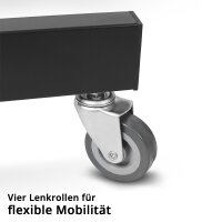 STAHLWERK Kfz-Wartungs- und Montagewagen mit Schublade | Höhenverstellbarer Arbeitstisch | 87,3 – 125 cm | 100 kg Tragkraft | Mobile Werkbank | Ideal für Garage, Werkstatt, Autoreparatur und DIY