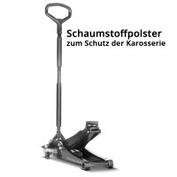 STAHLWERK Tire Change Kit | WHB-73 ST 3 t Shunting Jack | Lifting Range 73&ndash;500 mm | Tire Pressure Gauge (LED) | Tread Depth Gauge | Knee Pad | Valve Caps | Gloves | Tire Protection Covers