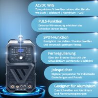 B-Ware:Digitales Schwei&szlig;ger&auml;t AC/DC WIG 200 Puls Pro IGBT Inverter